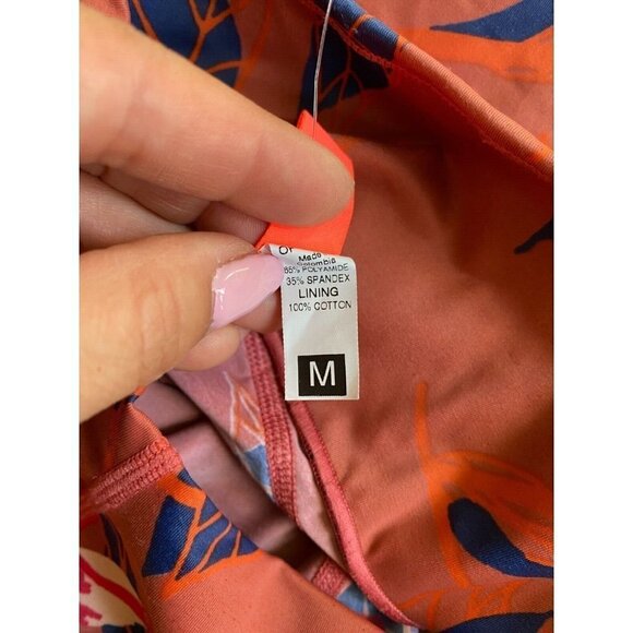 MAAJI Women's Activewear Hi Waist Rust Leggings Sz Medium Leaves - Picture 4 of 4